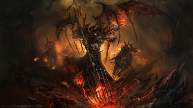 Demonic demon horns dark forest free wallpaper for desktop - medium preview image