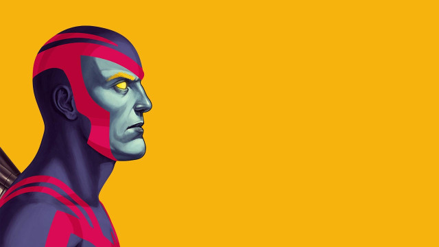 Man gun yellow background red free wallpaper for desktop - medium preview image