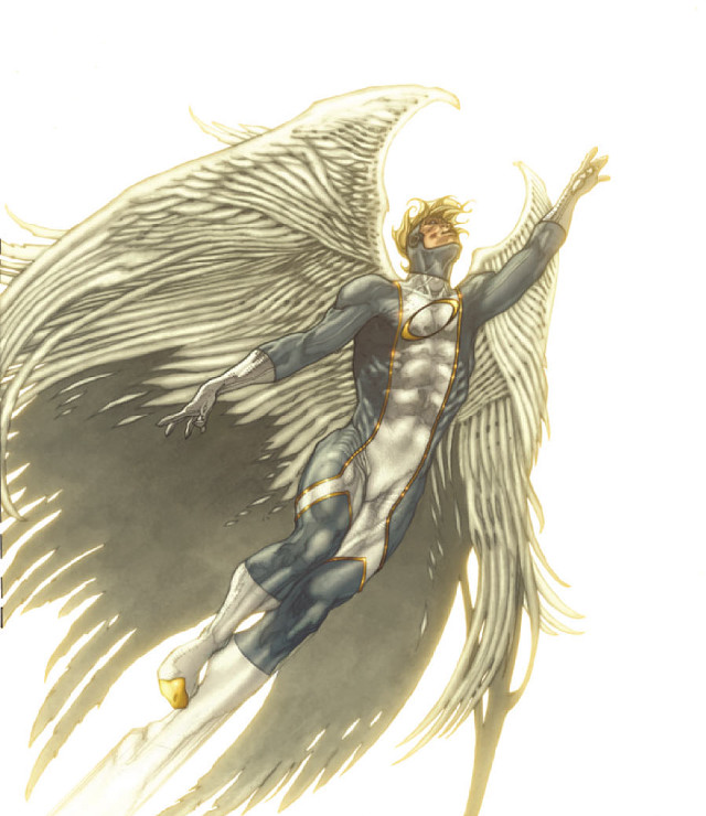 Man white wings white shirt free wallpaper for tablet - medium preview image