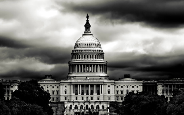 Washington capitol storm clouds neoism free wallpaper for desktop - medium preview image