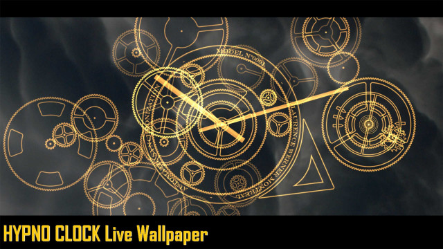 Golden clock black background yellow free wallpaper for desktop - medium preview image