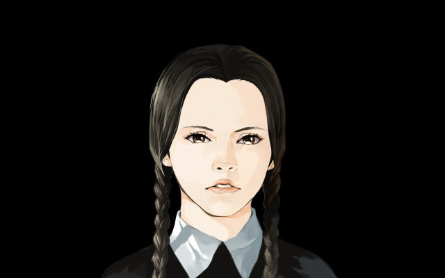 Woman long hair black shirt #31 free wallpaper for desktop - medium preview image