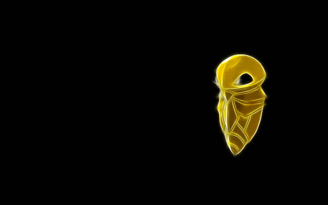 Yellow mask black background light #2 free wallpaper for desktop - medium preview image