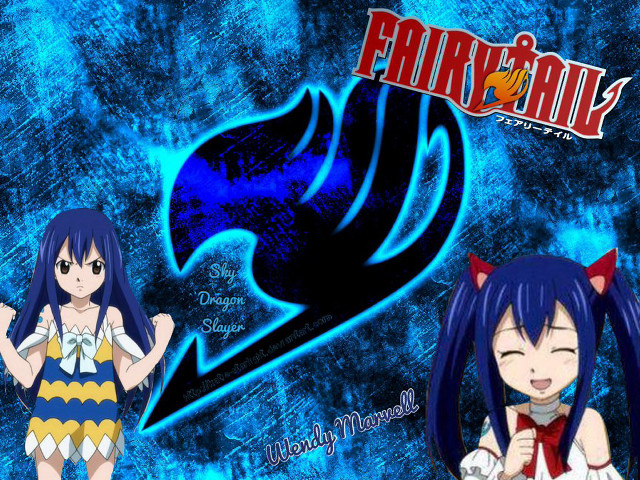 Anime blue hair black eyes free wallpaper for desktop - medium preview image