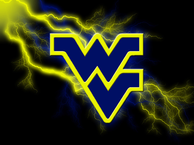 Blue yellow logo lightning black free wallpaper for desktop - medium preview image