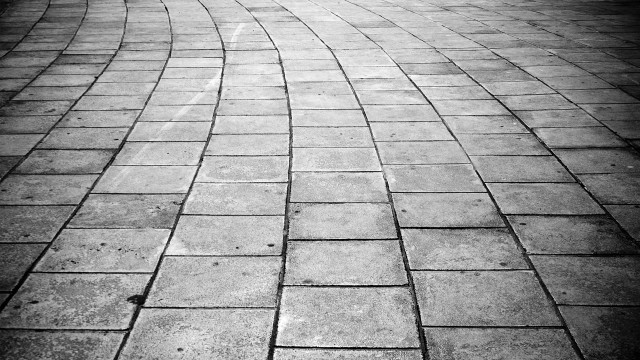 Black white brick walkway bench #2 free wallpaper for desktop - medium preview image