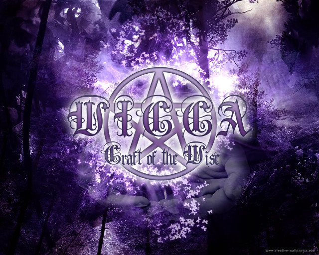 Purple pentagram hand holding image free wallpaper for desktop - medium preview image