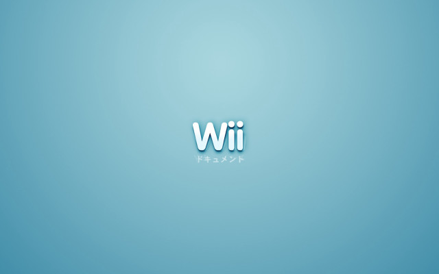 Blue wall wii white logo free wallpaper for desktop - medium preview image