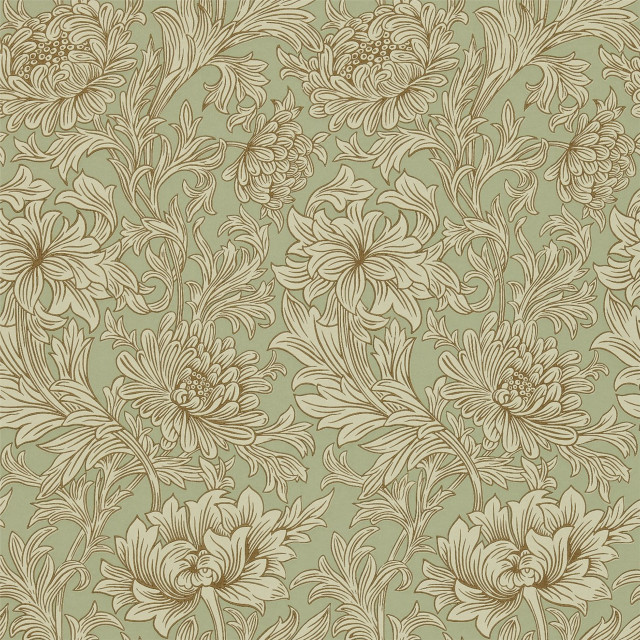 Floral pattern flowers green background free wallpaper for tablet - medium preview image