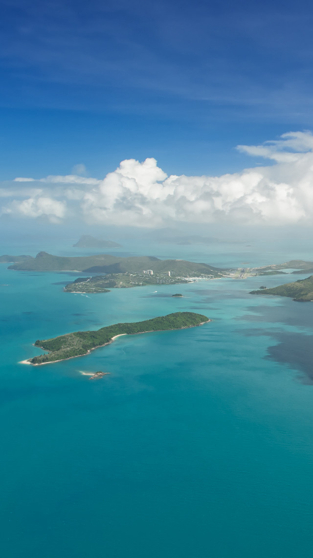 Tropical island plane window ocean #2 free wallpaper for mobile - medium preview image