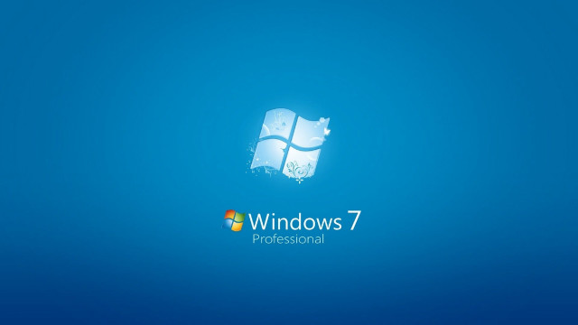 Blue background windows7 logo precisionism free wallpaper for desktop - medium preview image