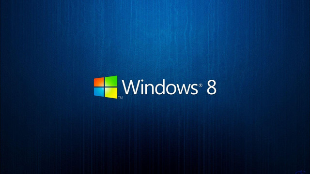 Blue background windows8 logo image free wallpaper for desktop - medium preview image
