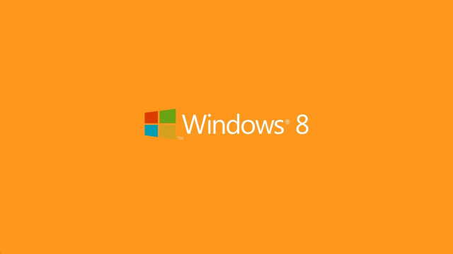 Yellow background windows8 logo white free wallpaper for desktop - medium preview image