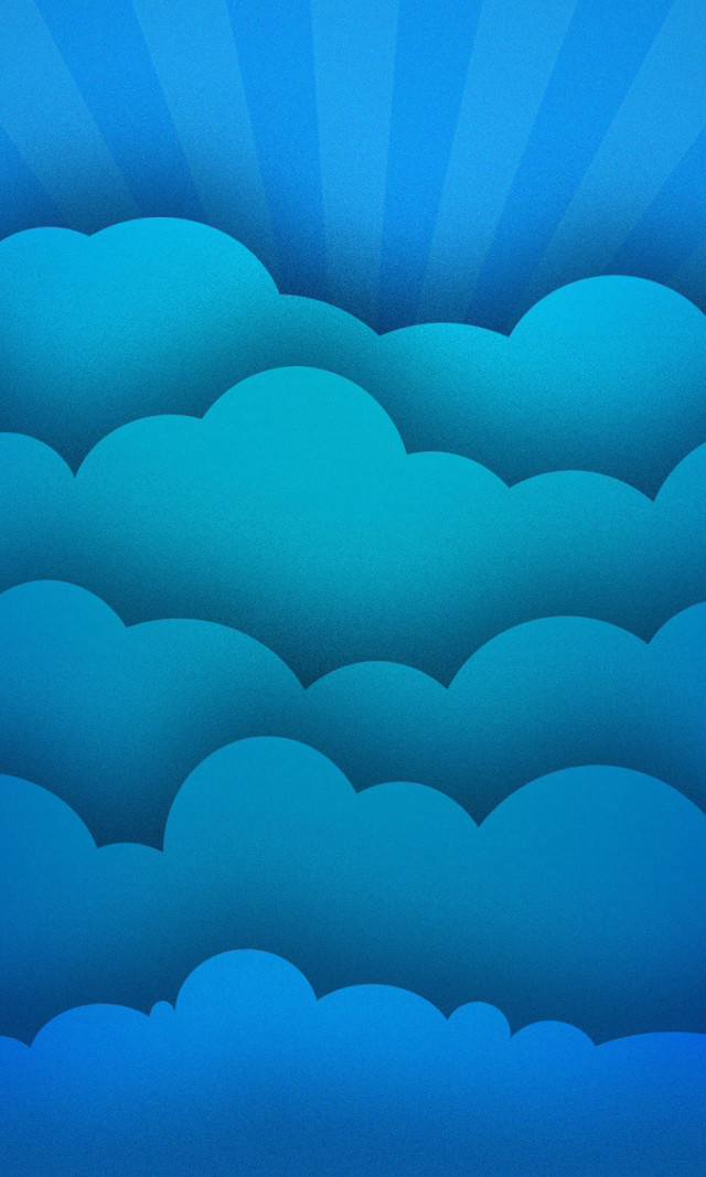 Blue background sunburst clouds sky free wallpaper for mobile - medium preview image