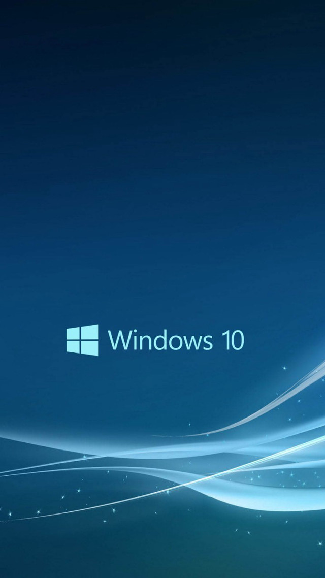 Blue background windows10 logo light free wallpaper for mobile - medium preview image