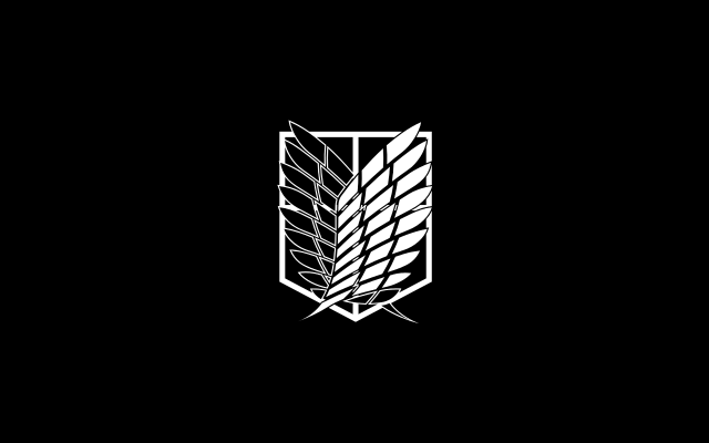 Black white logo stylized shield free wallpaper for desktop - medium preview image