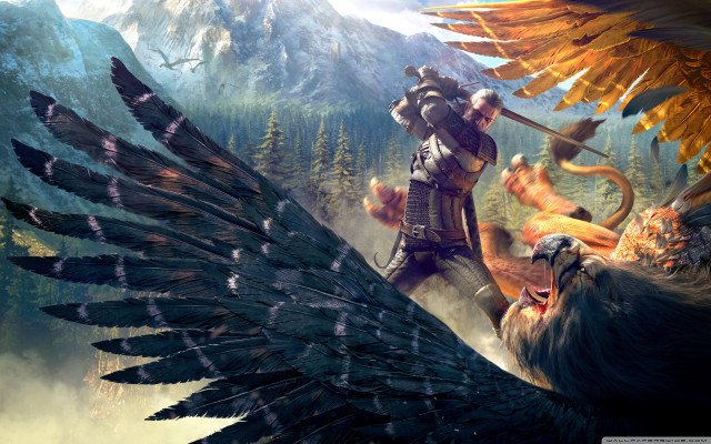 Man riding bird giant bird free wallpaper for desktop - medium preview image