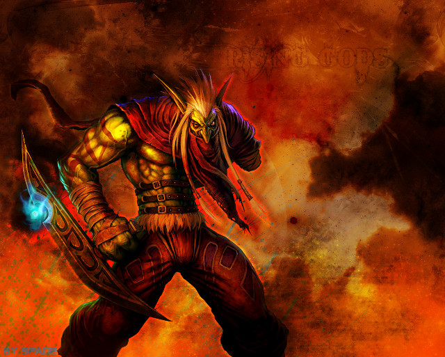 Man demon body head painting free wallpaper for desktop - medium preview image