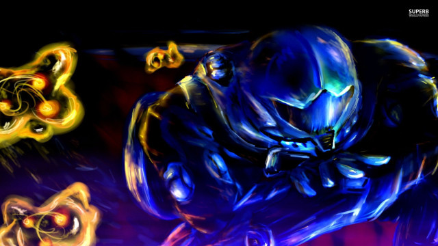 Man mask hands knees digital free wallpaper for desktop - medium preview image