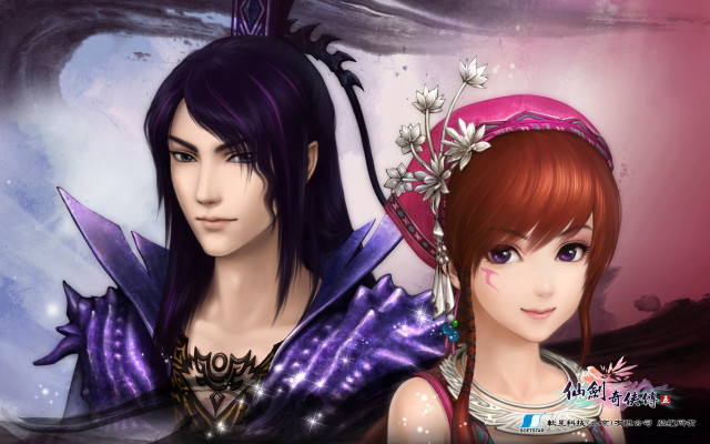 Couple people standing painting sky free wallpaper for desktop - medium preview image