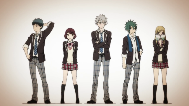 Anime characters group white background #22 free wallpaper for desktop - medium preview image