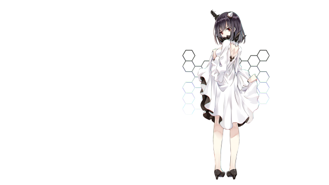 Woman white dress black hair #3 free wallpaper for desktop - medium preview image