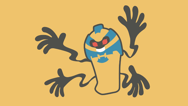 Cartoon figure blue yellow striped free wallpaper for desktop - medium preview image