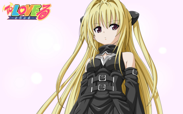 Anime girl blonde hair black #2 free wallpaper for desktop - medium preview image