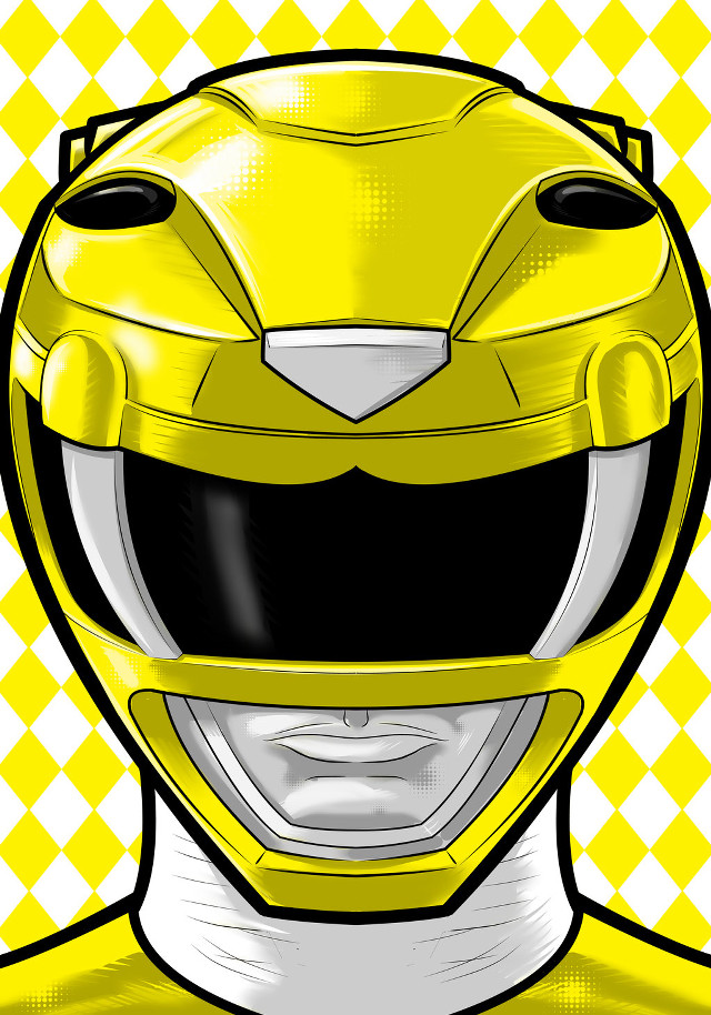 Yellow helmet checkered background pop free wallpaper for mobile - medium preview image