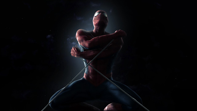 Spider man bow arrow action free wallpaper for desktop - medium preview image