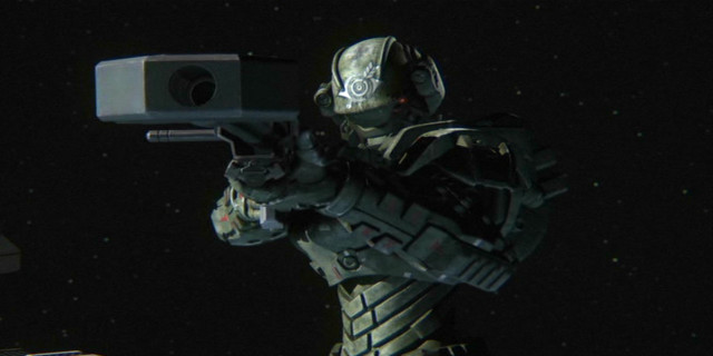 Space astronaut gun city lights free wallpaper for desktop - medium preview image