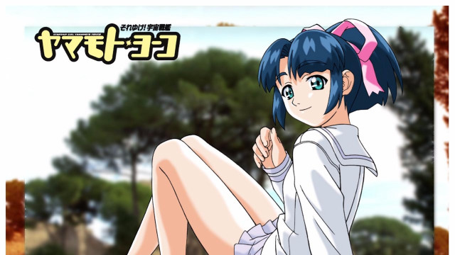 Blue hair girl sitting school free wallpaper for desktop - medium preview image