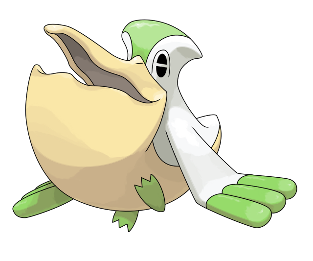 Cartoon bird large beak green free wallpaper for desktop - medium preview image