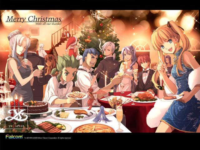 People table food christmas tree free wallpaper for desktop - medium preview image