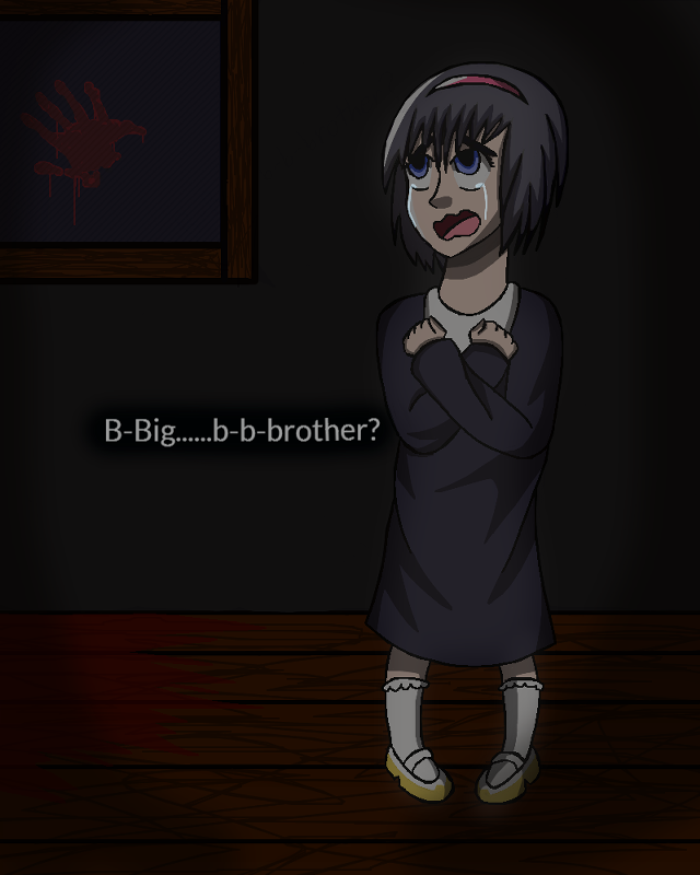 Cartoon woman dark room arms free wallpaper for mobile - medium preview image