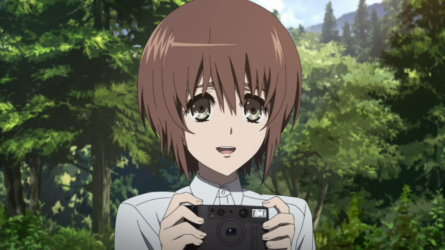 Person holding camera forest trees free wallpaper for desktop - medium preview image