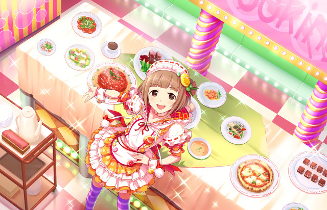 Girl dress table food plates free wallpaper for desktop - medium preview image