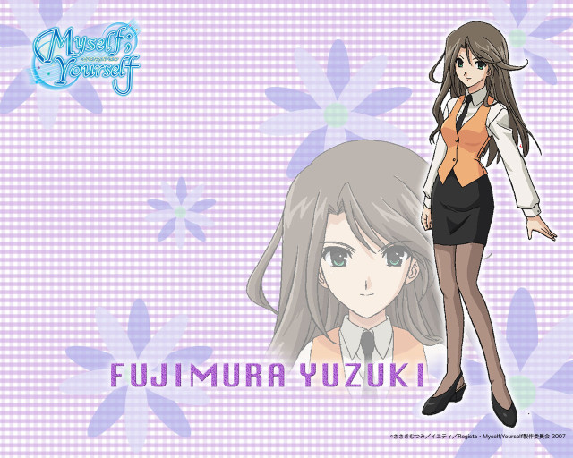 Fujiuma yu portrait checkered fence free wallpaper for desktop - medium preview image