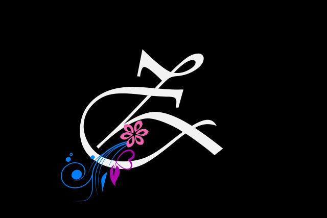 Black background white blue logo free wallpaper for desktop - medium preview image