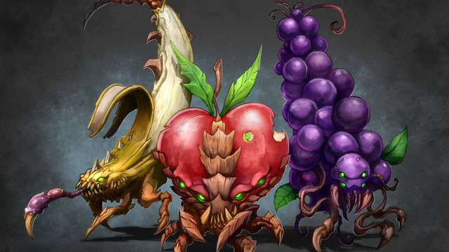 Fantasy dragon vegetables fruit weapon free wallpaper for desktop - medium preview image
