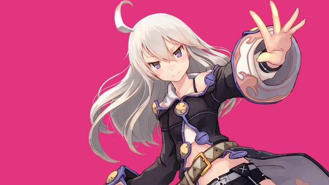 Woman black outfit pink object free wallpaper for desktop - medium preview image