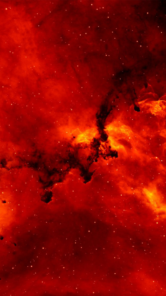 Red black space stars dust free wallpaper for mobile - medium preview image