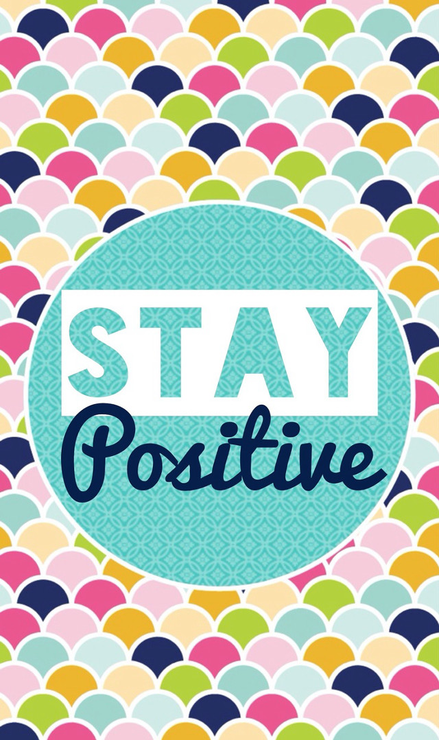 Stay positive colorful poster fish free wallpaper for mobile - medium preview image