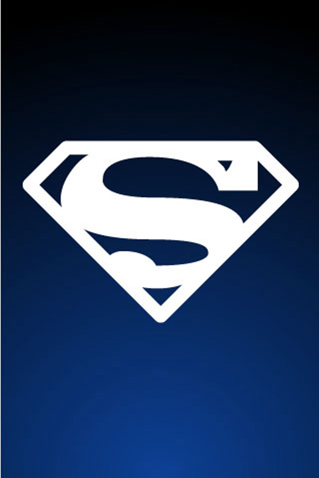 Superman logo blue background white free wallpaper for mobile - medium preview image
