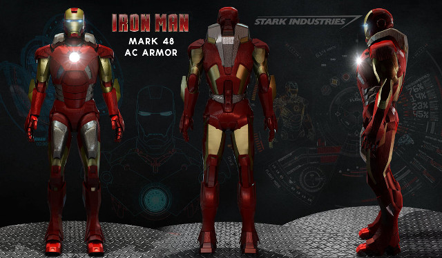 Iron man armors dark red free wallpaper for desktop - medium preview image