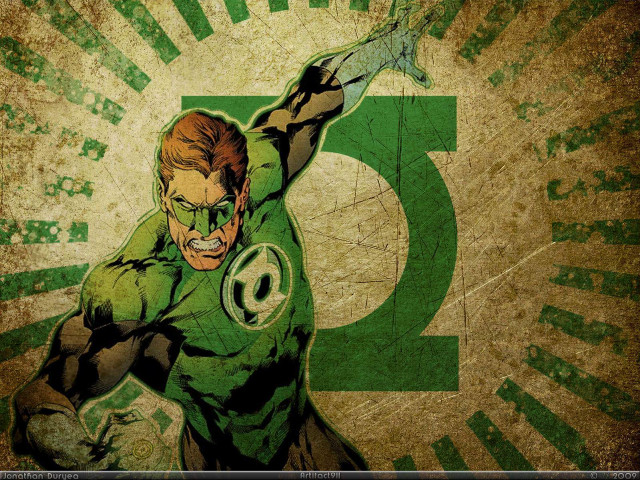 Green lantern green background letter #2 free wallpaper for desktop - medium preview image
