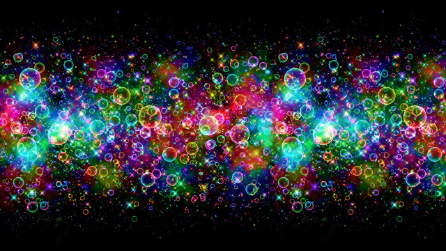 Colorful background bubbles stars pattern free wallpaper for desktop - medium preview image