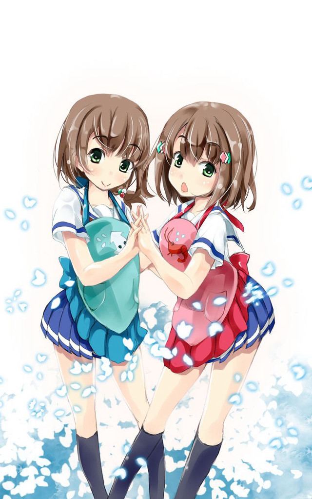 Anime girls water bubbles teddy free wallpaper for mobile - medium preview image