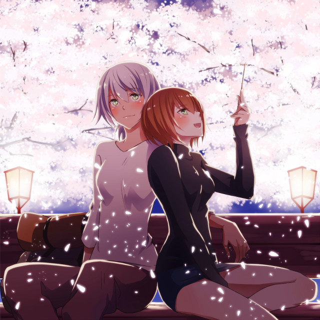 Women bench snow tree lamppost free wallpaper for tablet - medium preview image