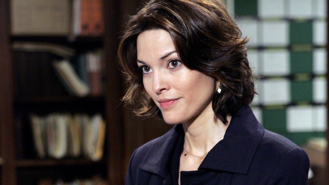 Woman black jacket necklace bookcase free wallpaper for desktop - medium preview image